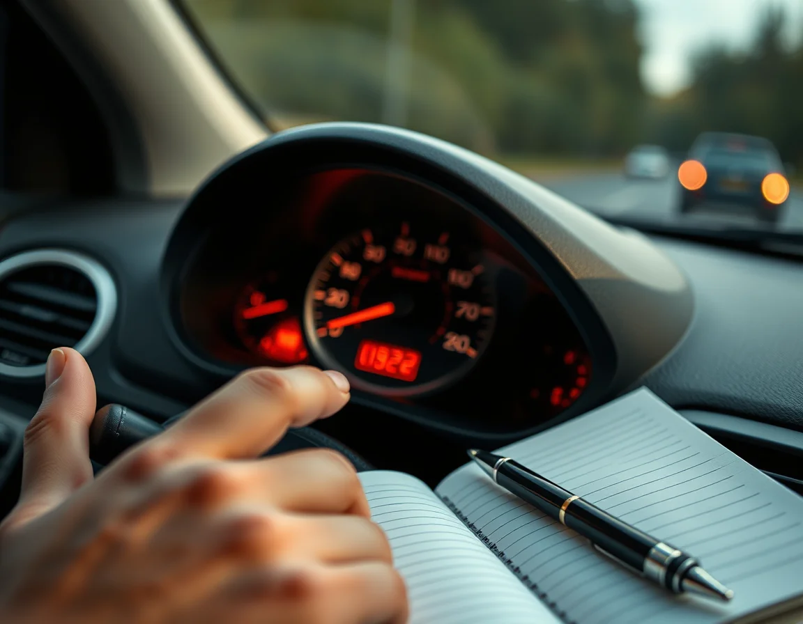 Illustration representing HMRC mileage rates 2026 for UK Uber and private hire drivers