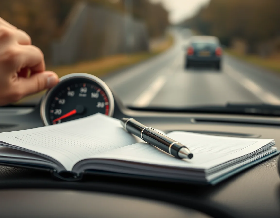 Mileage allowance limited company: a car key beside a small office building