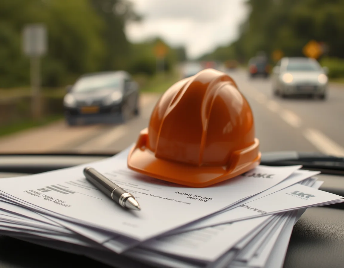 Self employed Uber driver tax checklist: a hard hat beside a ticked checklist