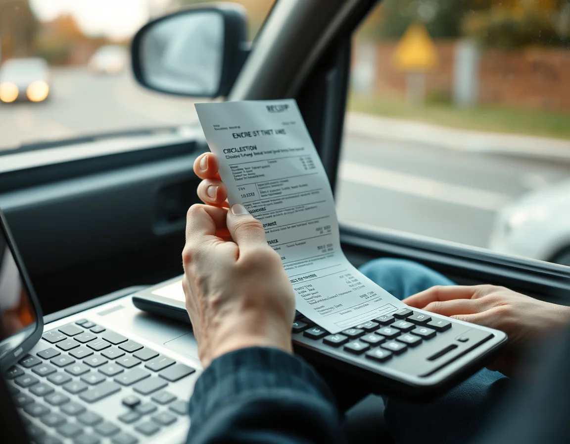 Illustration representing VAT registration UK bookkeeping for UK Uber and private hire drivers